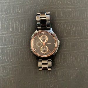 Black fossil watch